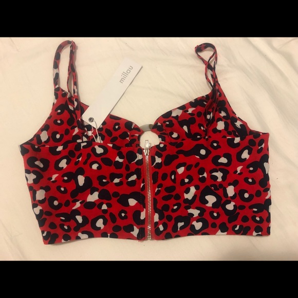 NWT LF leopard print crop - Picture 2 of 3